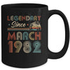 40th Birthday 40 Years Old Legendary Since March 1982 Mug Coffee Mug | Teecentury.com