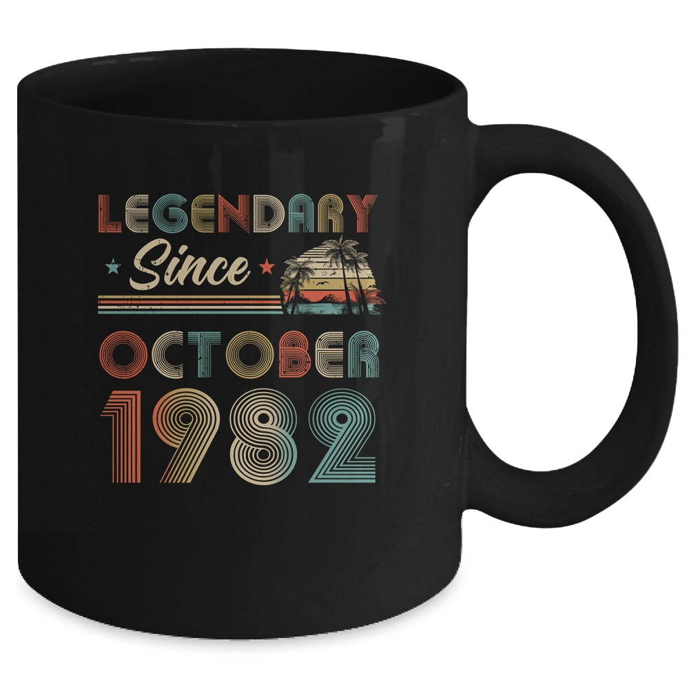 40th Birthday 40 Years Old Legendary Since October 1982 Mug Coffee Mug | Teecentury.com