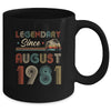 41th Birthday Gift 41 Years Old Legendary Since August 1981 Mug Coffee Mug | Teecentury.com