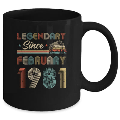 41th Birthday Gift 41 Years Old Legendary Since February 1981 Mug Coffee Mug | Teecentury.com