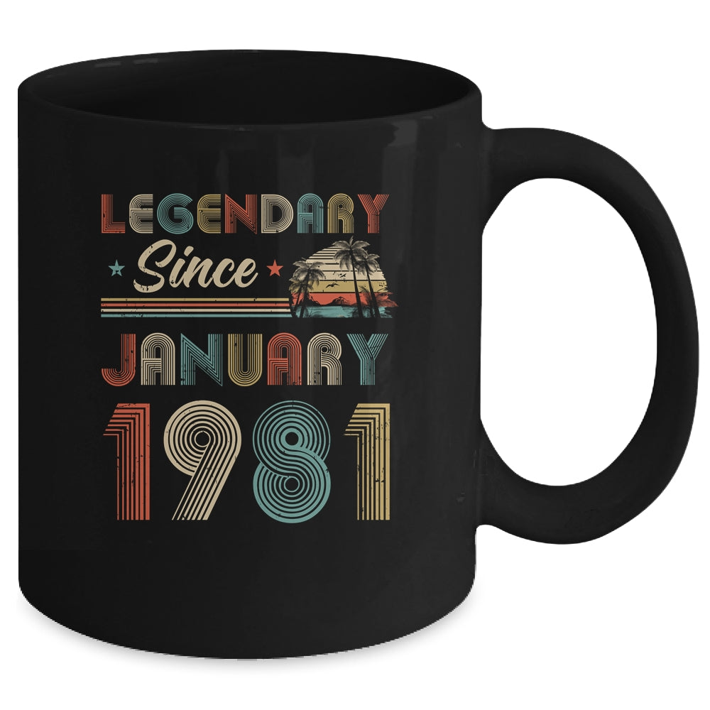 41th Birthday Gift 41 Years Old Legendary Since January 1981 Mug Coffee Mug | Teecentury.com