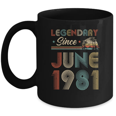 41th Birthday Gift 41 Years Old Legendary Since June 1981 Mug Coffee Mug | Teecentury.com