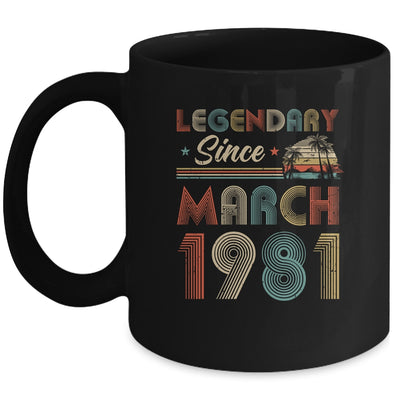 41th Birthday Gift 41 Years Old Legendary Since March 1981 Mug Coffee Mug | Teecentury.com