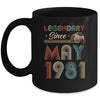 41th Birthday Gift 41 Years Old Legendary Since May 1981 Mug Coffee Mug | Teecentury.com