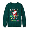 Santa Talks To Teacher Christmas Pajamas Gift T-Shirt & Sweatshirt | Teecentury.com