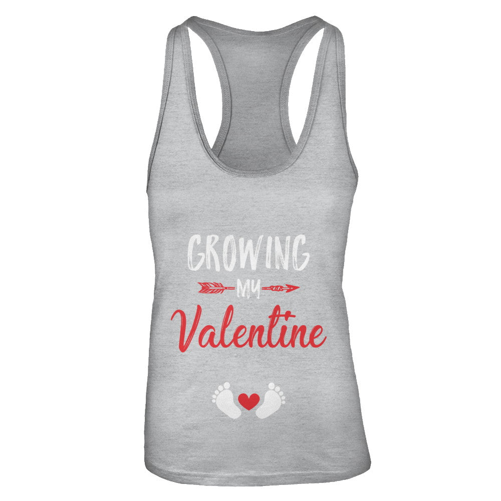 Growing My Valentine Mom Pregnancy Gifts T-Shirt & Tank Top | Teecentury.com