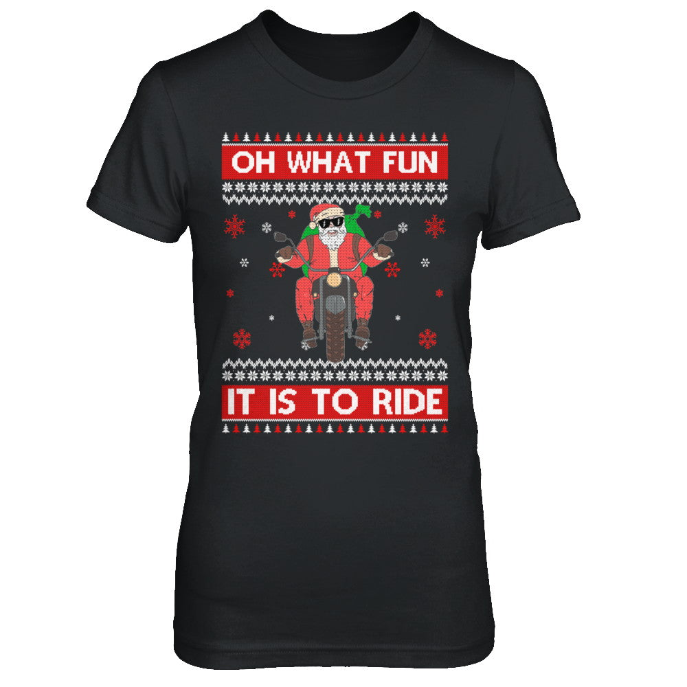 Oh What Fun It Is To Ride Motorcycle Christmas Sweater T-Shirt & Sweatshirt | Teecentury.com