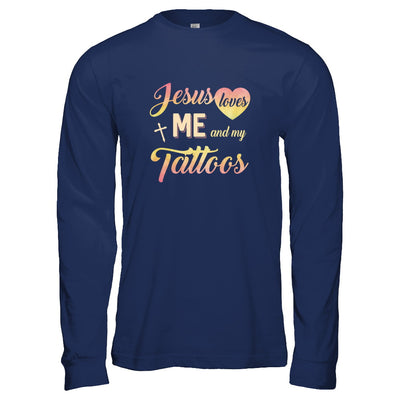 Jesus Loves Me And My Tattoos Christian Gift T-Shirt & Tank Top | Teecentury.com