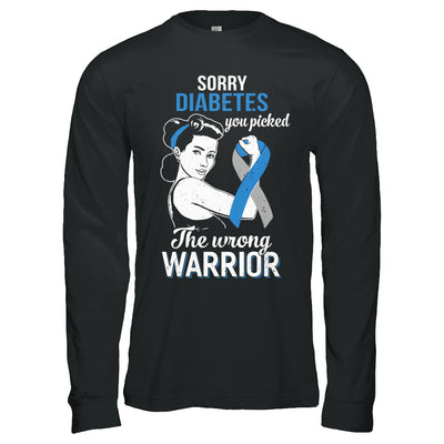 Sorry Diabetes You Picked The Wrong Warrior Diabetes T-Shirt & Hoodie | Teecentury.com