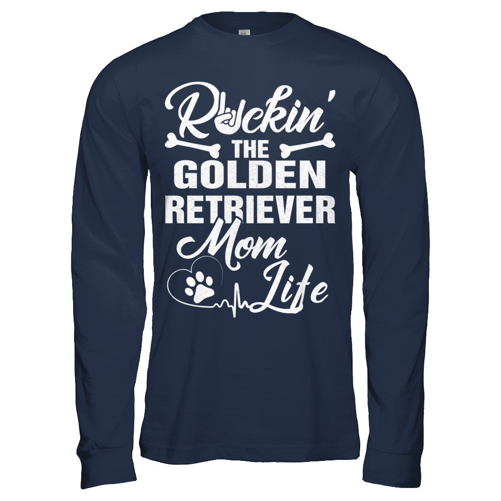 Rockin The Golden Retriever Mom Life Men Style T-Shirt & Hoodie | Teecentury.com