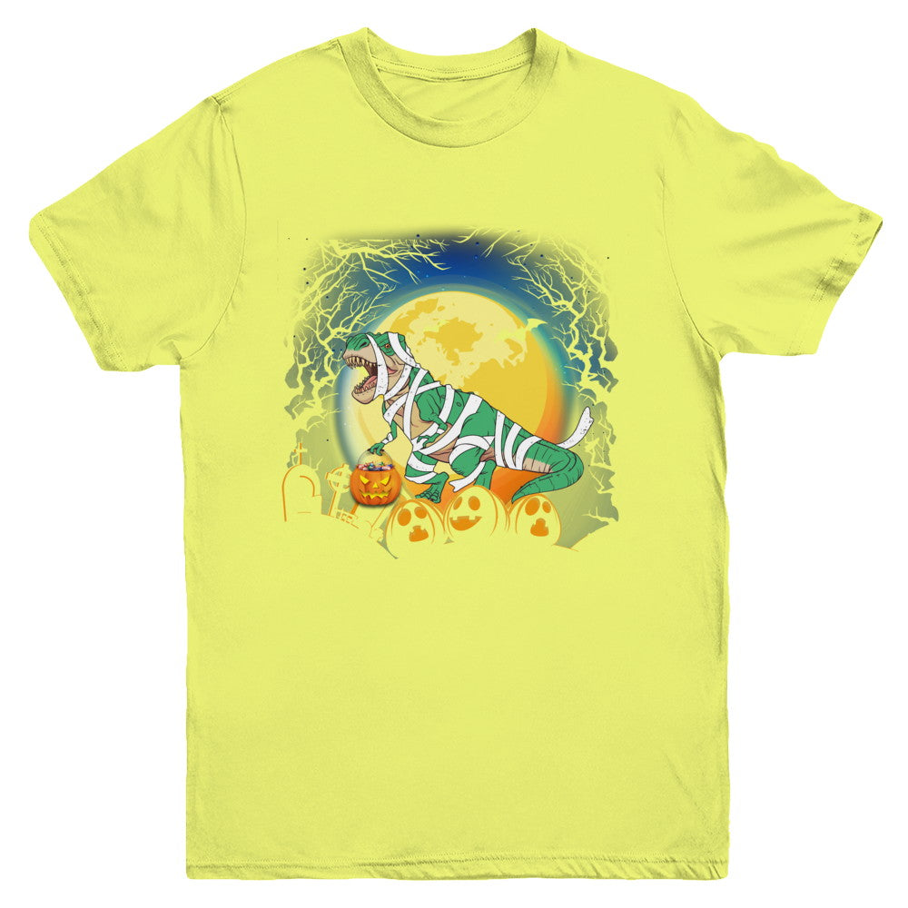 Halloween Pumpkin Dinosaur Gift For Kids Boys Girls Youth Youth Shirt | Teecentury.com