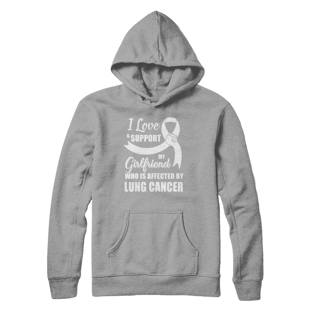 Lung Cancer Awareness Support White Girlfriend Boyfriend T-Shirt & Hoodie | Teecentury.com