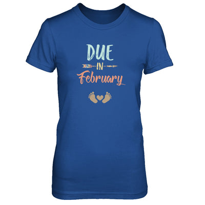 Due Date February 2022 Announcement Mommy Bump Pregnancy T-Shirt & Tank Top | Teecentury.com