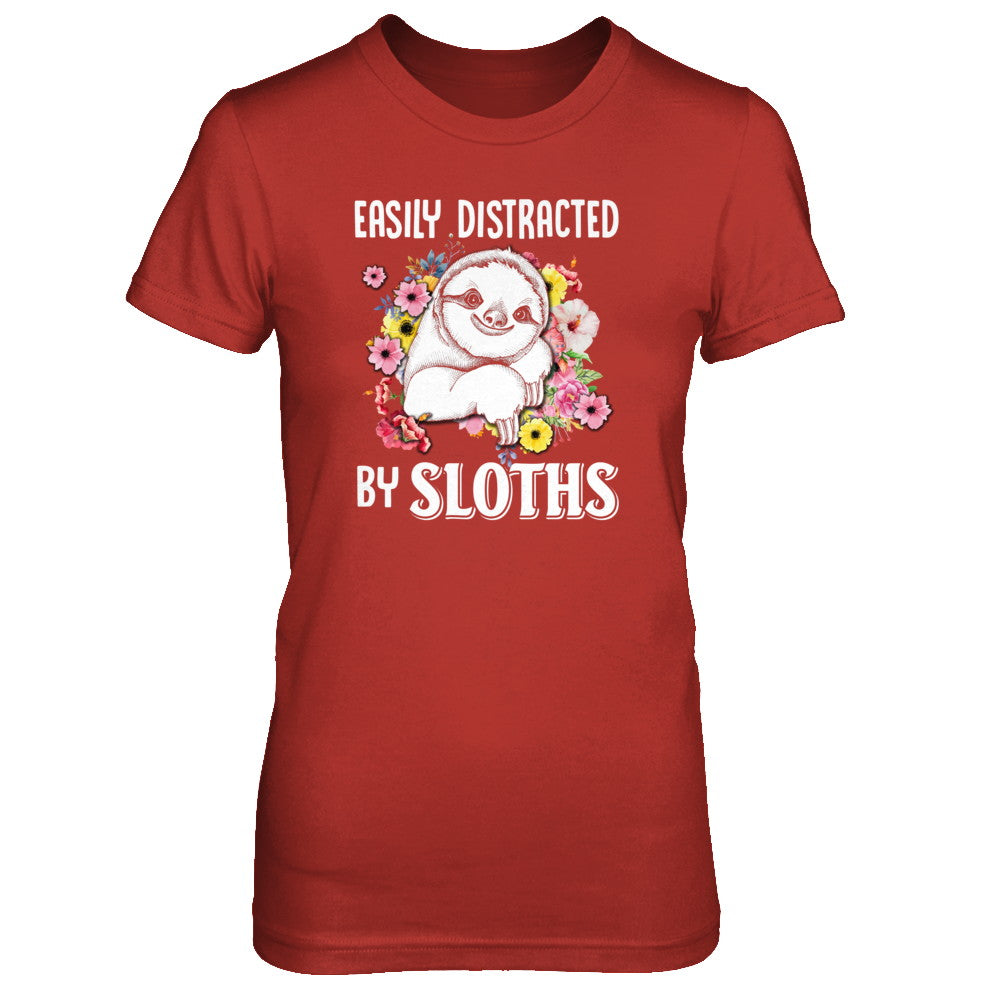 Easily Distracted By Sloths T-Shirt & Tank Top | Teecentury.com