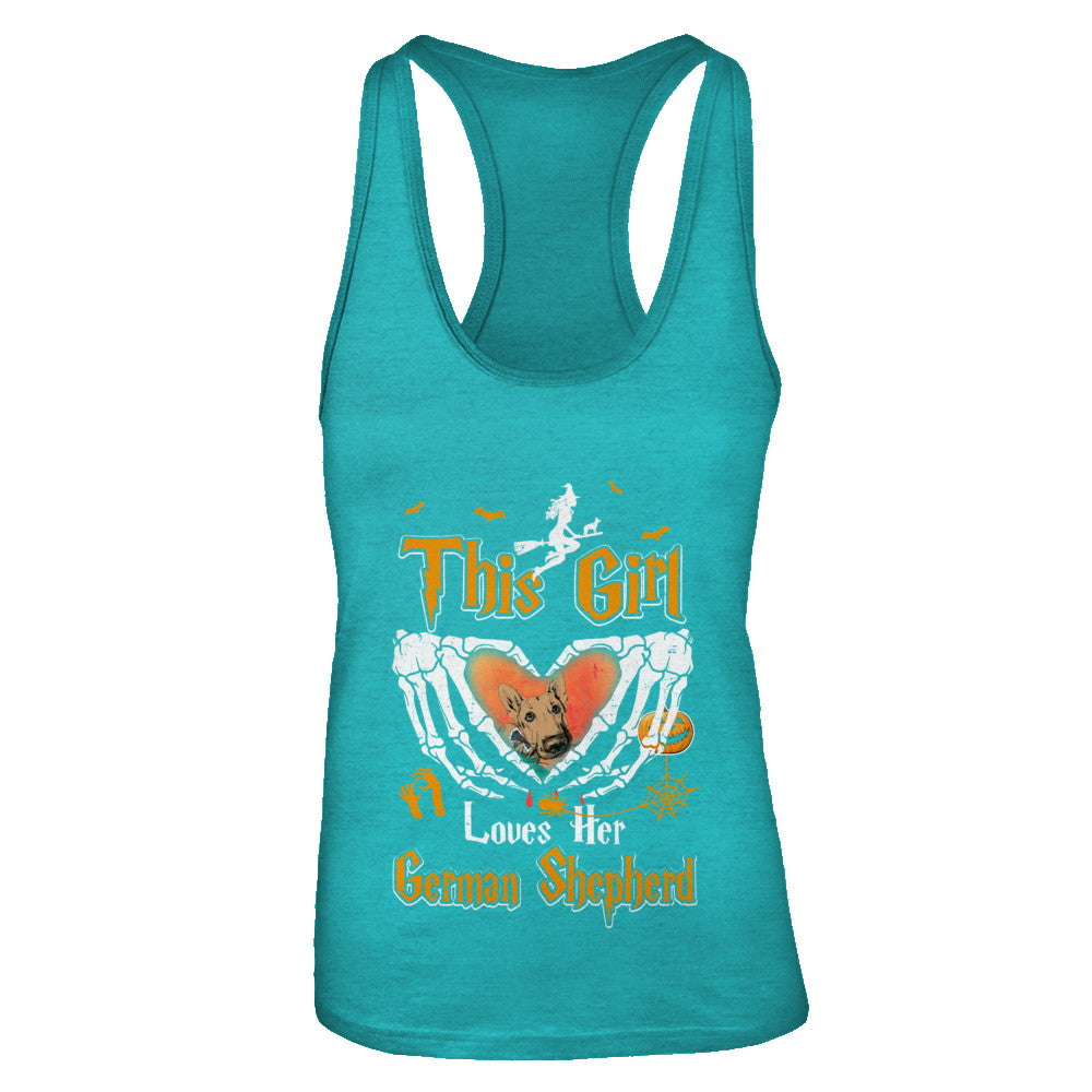 This Girl Love Her Dog German Shepherd Halloween T-Shirt & Tank Top | Teecentury.com