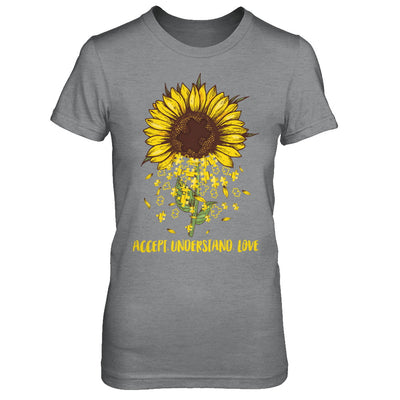 Sunflower Accept Understand Love Autism Awareness T-Shirt & Hoodie | Teecentury.com