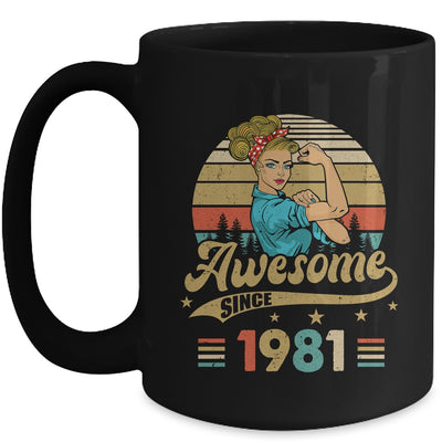 42 Year Old Awesome Since 1981 42nd Birthday Women Mug | teecentury