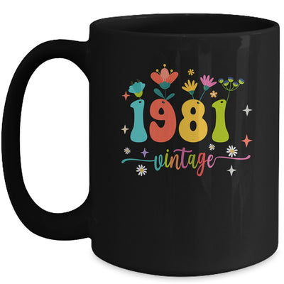 42 Years Old Vintage 1981 42nd Birthday Tee Wildflower Mug | teecentury