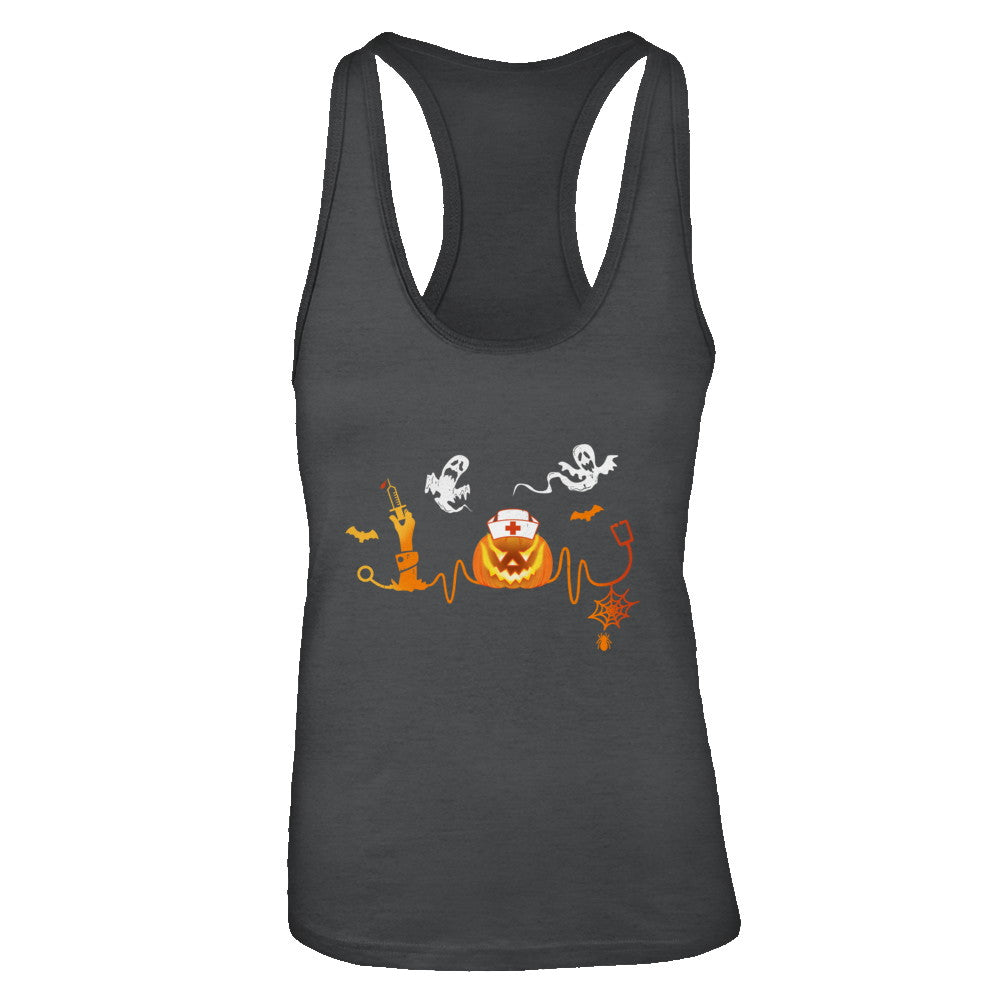 Funny Nurse Nursing Stethoscope Pumpkin Halloween T-Shirt & Tank Top | Teecentury.com