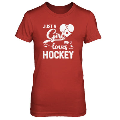 Just A Girl Who Loves Hockey T-Shirt & Tank Top | Teecentury.com