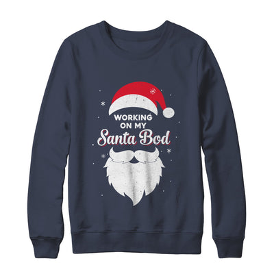 Working On My Santa Bod Pajamas Dad Papa Christmas T-Shirt & Sweatshirt | Teecentury.com