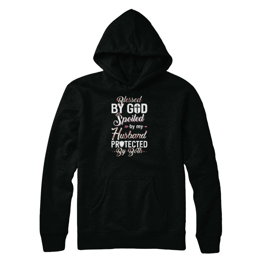 Blessed By God Spoiled By My Husband Protected By Both Wife T-Shirt & Tank Top | Teecentury.com