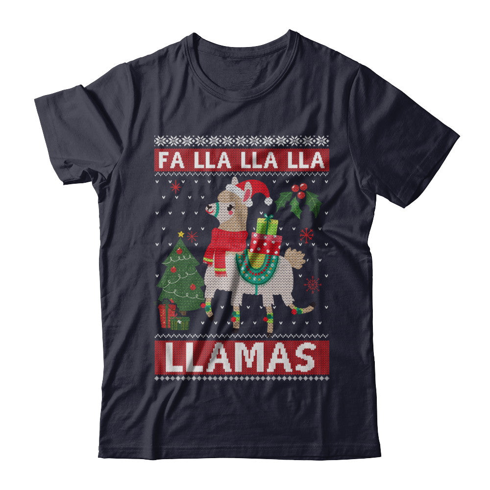 Fa Lla Lla Llama Christmas Singing Cute Ugly Sweater T-Shirt & Sweatshirt | Teecentury.com