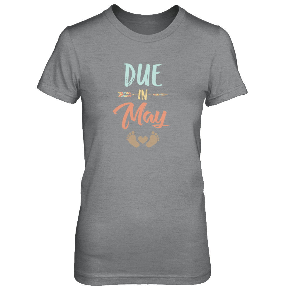 Due Date May 2022 Announcement Mommy Bump Pregnancy T-Shirt & Tank Top | Teecentury.com