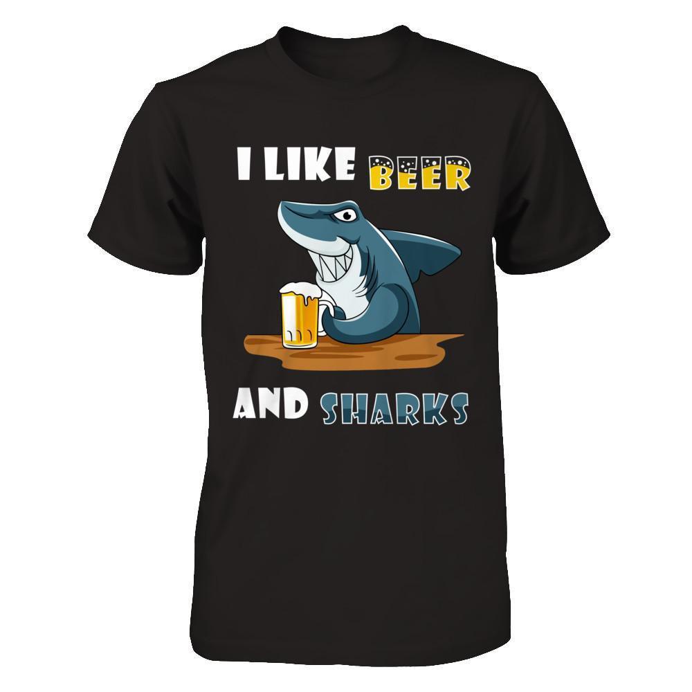 I Like Beer And Sharks T-Shirt & Hoodie | Teecentury.com