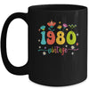 43 Years Old Vintage 1980 43rd Birthday Tee Wildflower Mug | teecentury