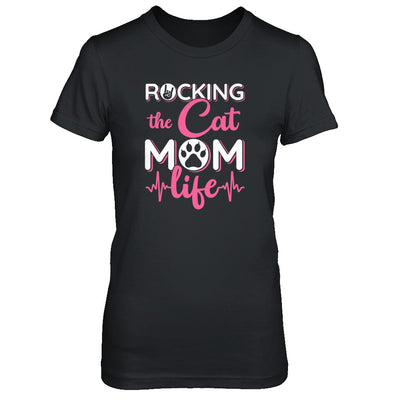 Rocking The Cat Mom Life T-Shirt & Tank Top | Teecentury.com