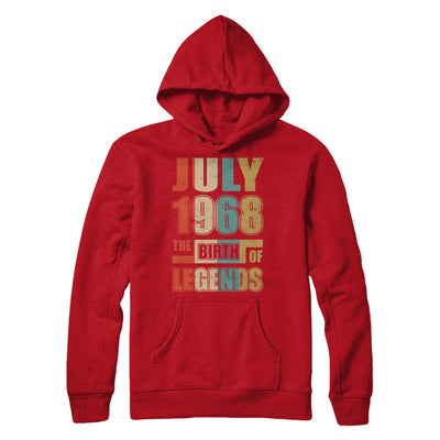 Vintage Retro July 1968 Birth Of Legends 54th Birthday T-Shirt & Hoodie | Teecentury.com