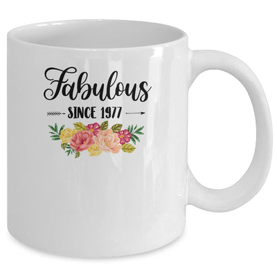 45th Birthday Gifts Women 45 Year Old Fabulous Since 1977 Mug Coffee Mug | Teecentury.com