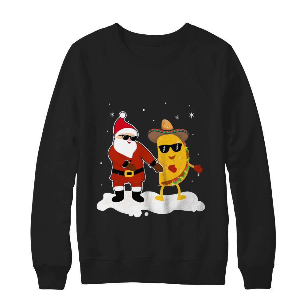 Flossing Santa Claus Taco Christmas Pajamas Gifts T-Shirt & Sweatshirt | Teecentury.com
