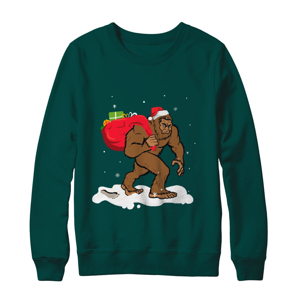 Bigfoot Santa Christmas Boys Men Sasquatch Xmas Gift T-Shirt & Sweatshirt | Teecentury.com