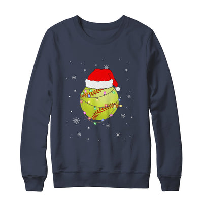Santa Hat Softball Christmas Gifts T-Shirt & Sweatshirt | Teecentury.com