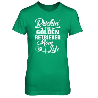 Rockin The Golden Retriever Mom Life T-Shirt & Tank Top | Teecentury.com