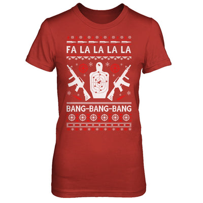 Bang Bang Bang AR-15 Gun Point Ugly Christmas Sweater T-Shirt & Sweatshirt | Teecentury.com