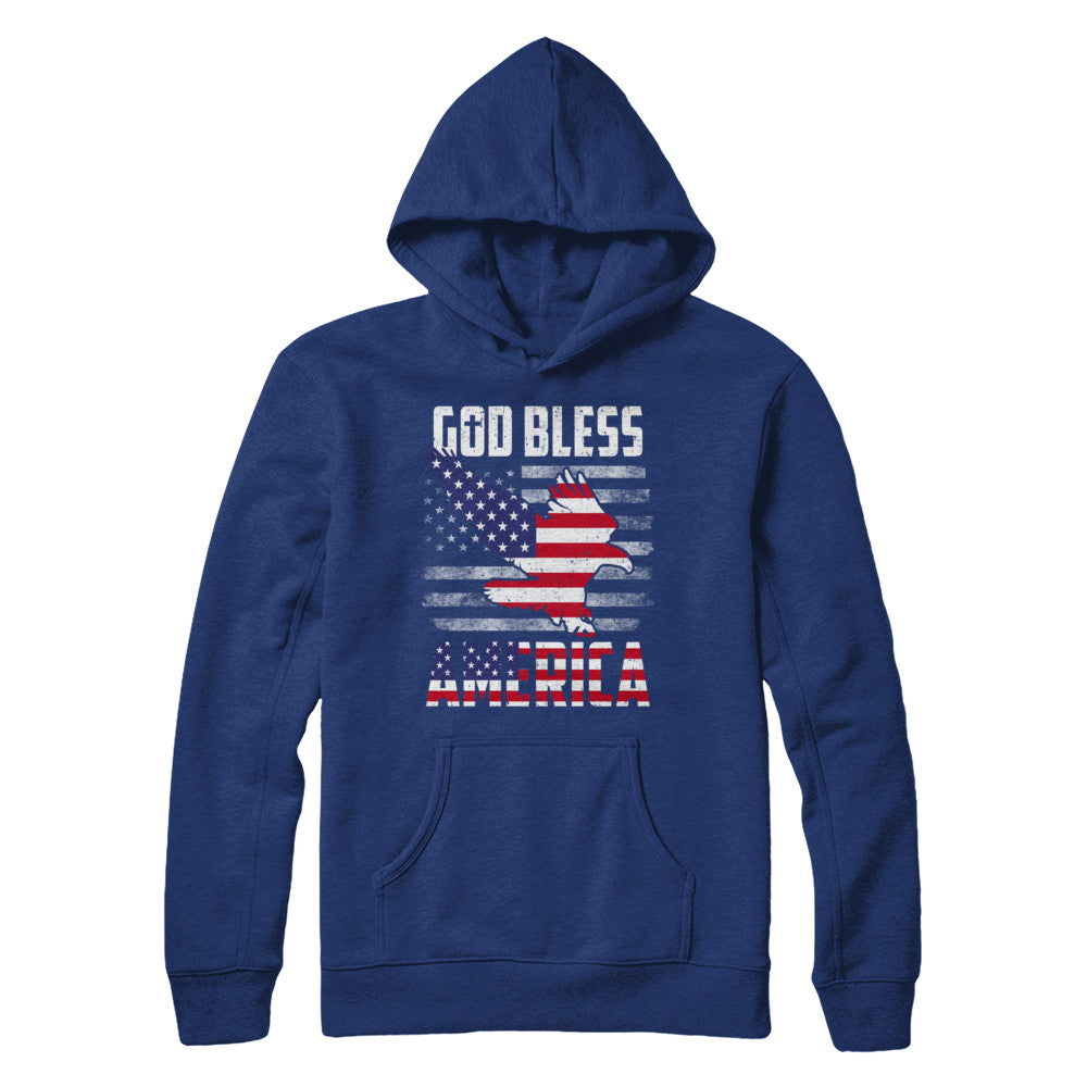 Patriotic God Bless America Flag Eagle 4Th Of July T-Shirt & Hoodie | Teecentury.com