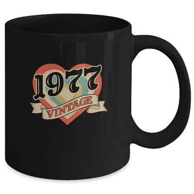 45th Birthday Gifts Classic Retro Heart Vintage 1977 Mug Coffee Mug | Teecentury.com