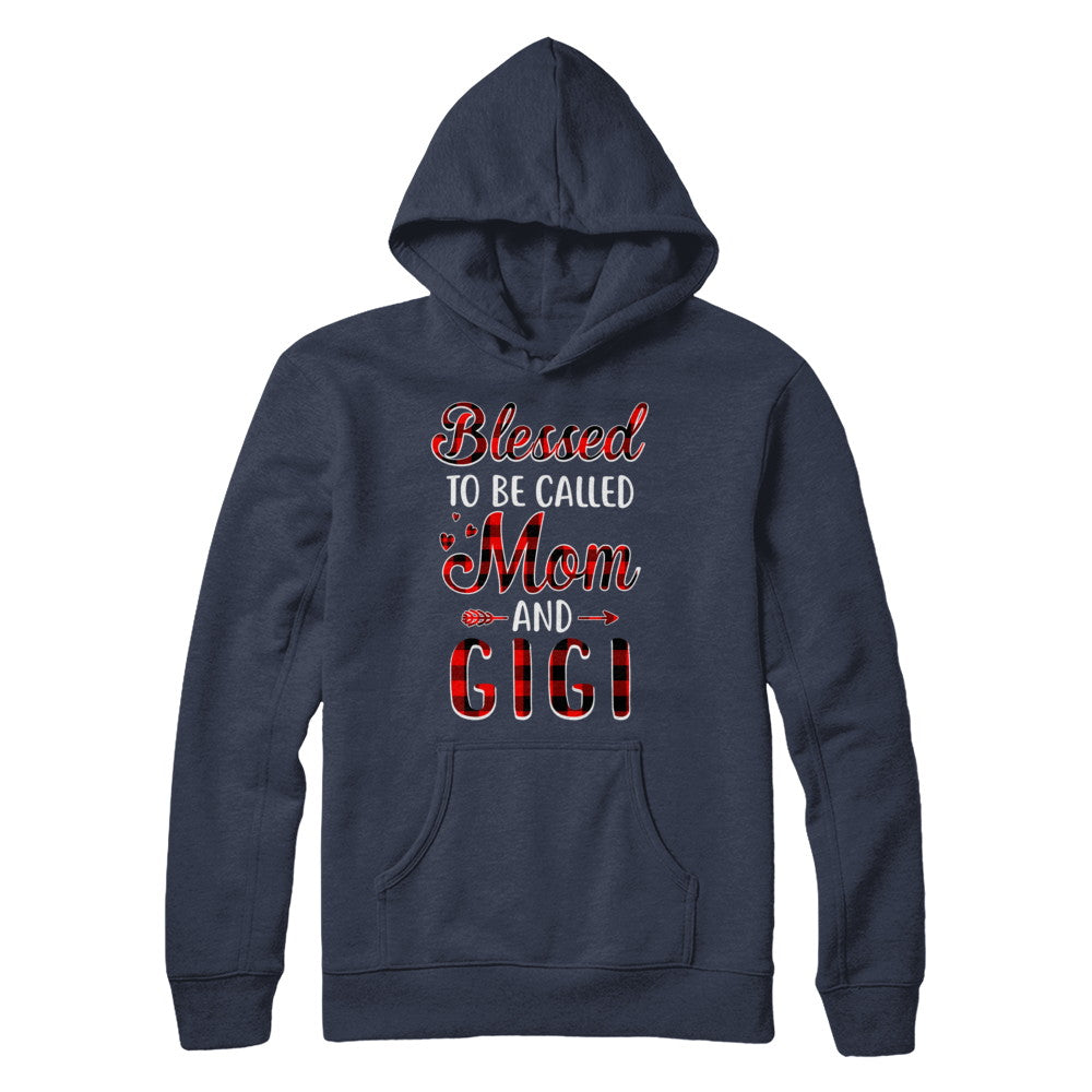 Red Buffalo Plaid Blessed To Be Called Mom And Gigi T-Shirt & Hoodie | Teecentury.com