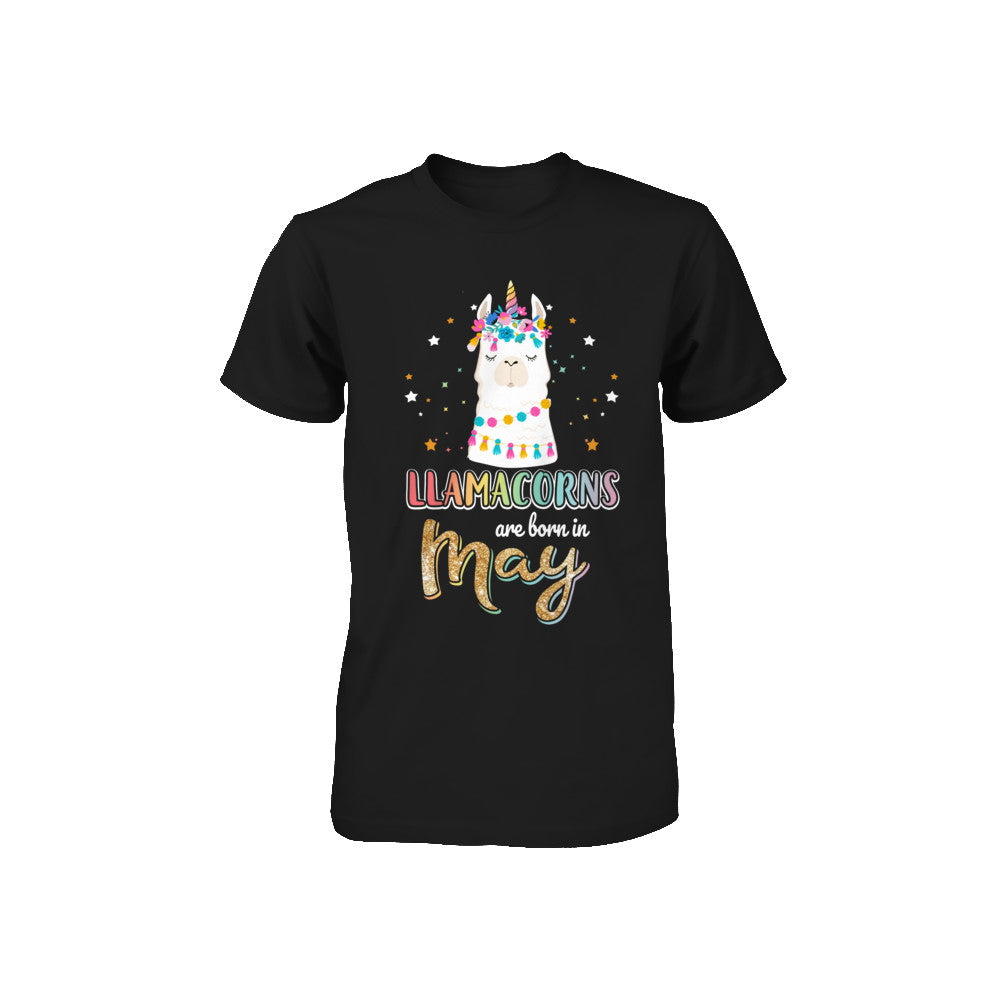 Llama Unicorn Llamacorns Born In May Birthday Gift Youth Youth Shirt | Teecentury.com
