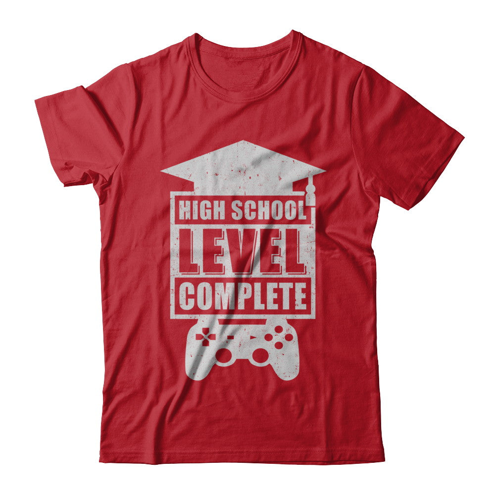High School Level Complete Graduation Video Gamer T-Shirt & Hoodie | Teecentury.com