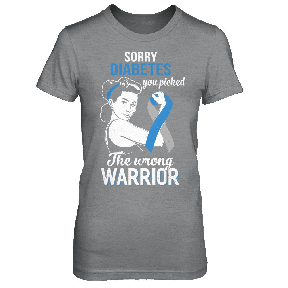 Sorry Diabetes You Picked The Wrong Warrior Diabetes T-Shirt & Hoodie | Teecentury.com