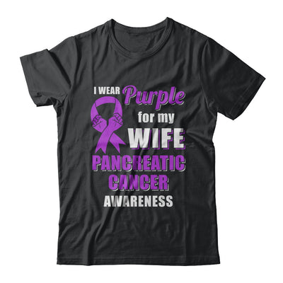 I Wear Purple For My Wife Pancreatic Cancer Husband T-Shirt & Hoodie | Teecentury.com