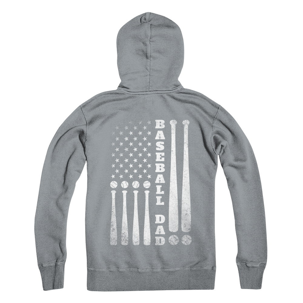 American Flag Vintage Baseball Dad Father's Day T-Shirt & Hoodie | Teecentury.com
