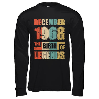Vintage Retro December 1968 Birth Of Legends 54th Birthday T-Shirt & Hoodie | Teecentury.com