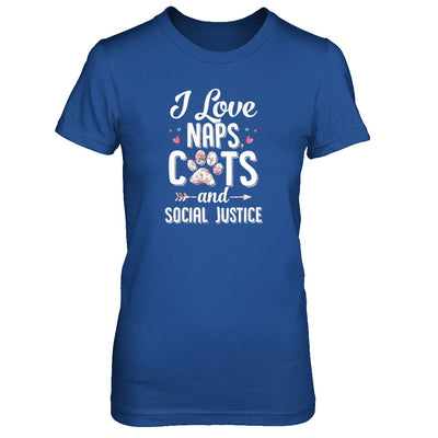 I Love Naps Cats And Social Justice Cat Gift For Women T-Shirt & Tank Top | Teecentury.com