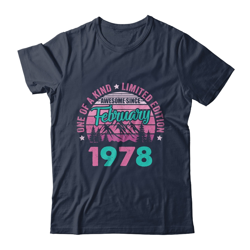 45 Years Old Awesome Since February 1978 45th Birthday Women Shirt & Tank Top | teecentury