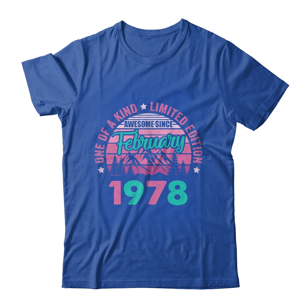 45 Years Old Awesome Since February 1978 45th Birthday Women Shirt & Tank Top | teecentury